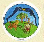 The Chariot from The Motherpeace Tarot Deck