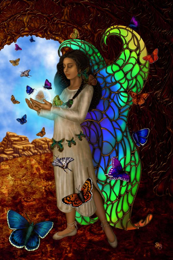 Butterfly Maiden - American Indian Goddess Butterfly